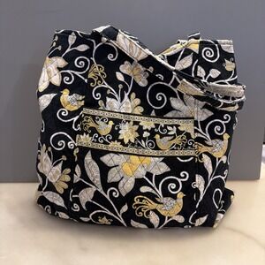 Vera Bradley Retired Pattern.  "Yellowbird" 2008 Vera Tote Bag Black & Yellow